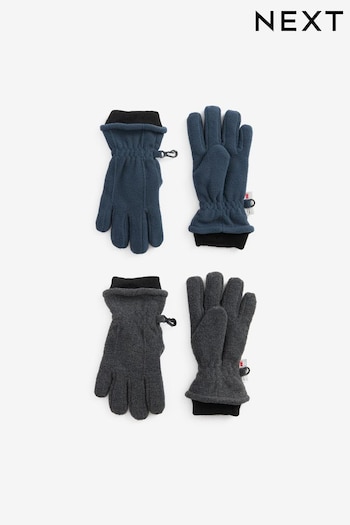 Blue/Grey 2 Pack Fleece Gloves (3-16yrs) (U15855) | £16 - £20