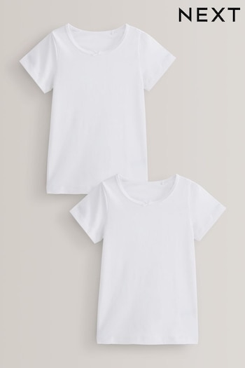 White Short Sleeved 2 Pack Vests (1.5-12yrs) (U16208) | £7.50 - £9.50