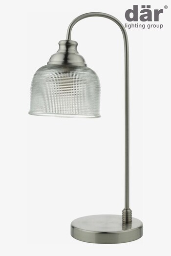 Dar Lighting Chrome Noah Decorative Glass Table Lamp (U16391) | £45