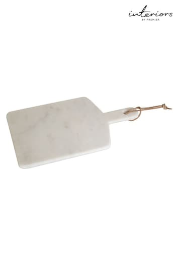 Interiors by Premier White Marble Rectangular Paddle Board (U17274) | £22