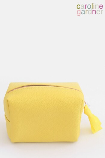 Caroline Gardner Yellow Mini Cube Cosmetic Bag (U17309) | £15
