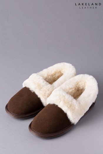 Lakeland Leather Ladies Sheepskin Cuff Slippers (U17388) | £75