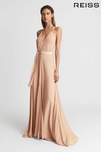 Reiss Nude Isabella Strappy Maxi Dress (U17670) | £298