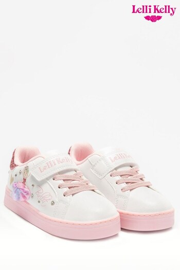 Lelli Kelly White and Pink Light up Ballerina Trainers (U18493) | £50
