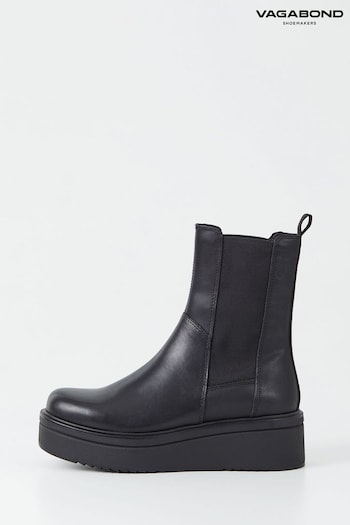 Vagabond Shoemakers Tara Flatform Chelsea Black Boots Propel (U18642) | £140