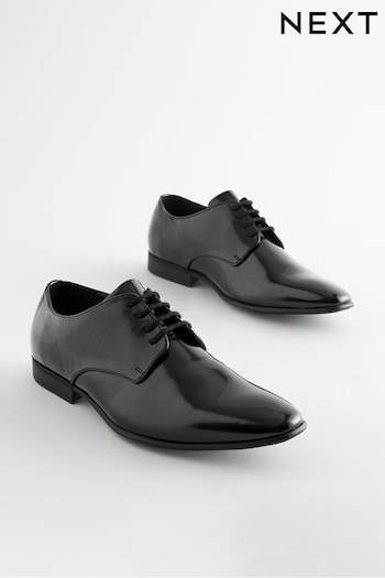 Black Hi-shine Derby football Shoes (U18717) | £38