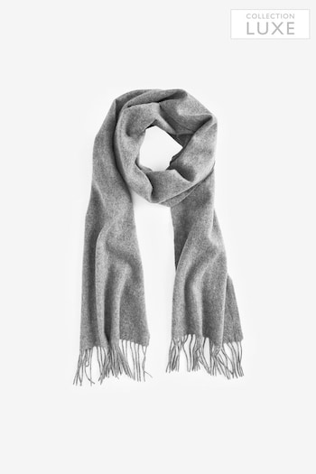 Dark Grey Collection Luxe 30% Cashmere Scarf (U18732) | £48