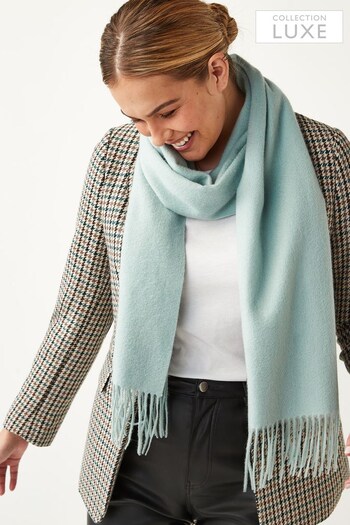 Mint Green Collection Luxe 30% Cashmere Scarf (U18733) | £48