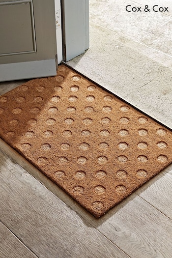 Cox & Cox Natural Large Embossed Dotty Doormat (U18810) | £30