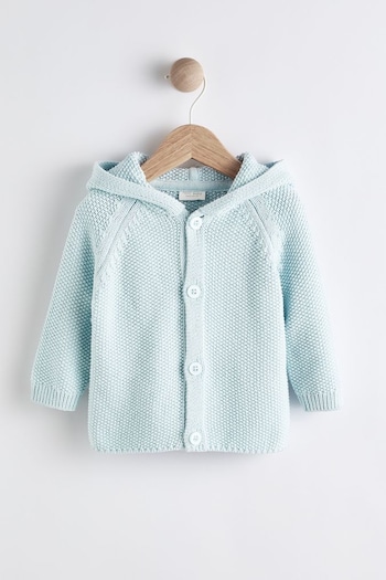 Blue Knitted Baby Bear Cardigan (0mths-2yrs) (U18931) | £12 - £14