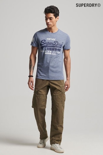 Superdry Tois Blue Grit Vintage Logo T-Shirt (U19147) | £27