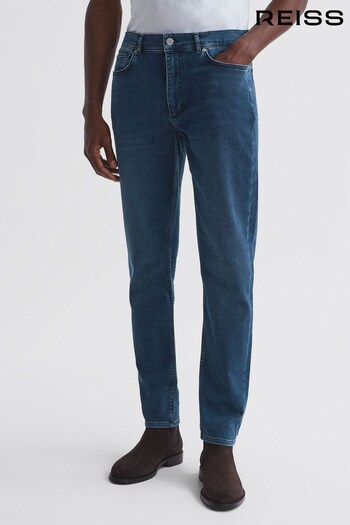 Reiss Indigo Ardana Slim Fit Jersey Jeans (U19586) | £128