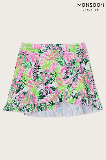 Monsoon White Palm Print Cover Up Skirt (U19830) | £18 - £20