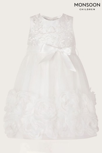 Monsoon Baby Natural Odette Blossom 3D Dress (U19837) | £55 - £60