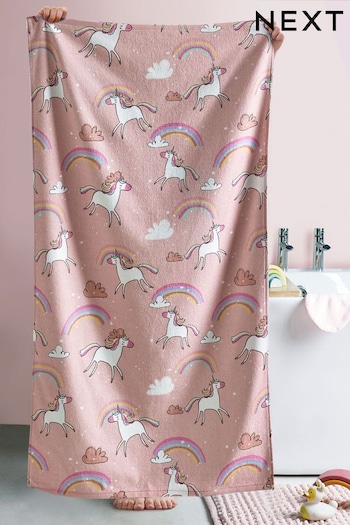 Pink Unicorn Childrens Towel (U19922) | £8 - £18