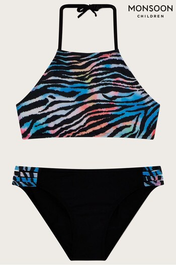 Monsoon Zebra Print Black Bikini Set (U19930) | £20 - £22