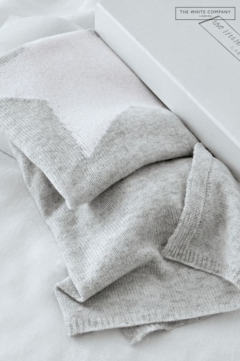 The White Company Baby Grey Star Luxury Cashmere Blanket (U19981) | £140