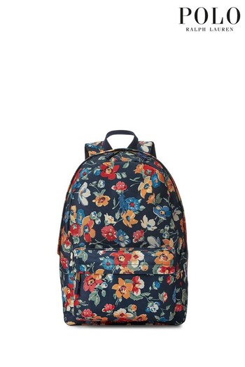 Polo Ralph Lauren Blue Floral Printed Backpack (U1X922) | £65