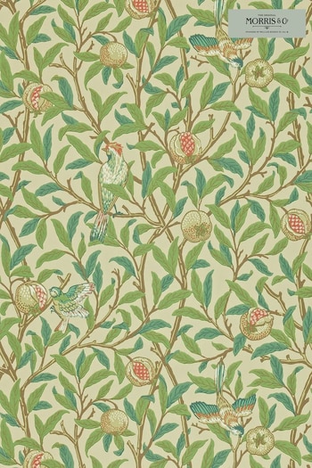 Morris & Co. Green Bird Pomegranate Wallpaper Wallpaper (U20092) | £126