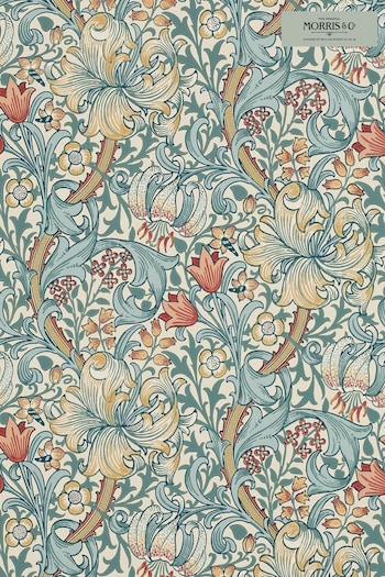 Morris & Co. Blue Golden Lily Wallpaper Wallpaper (U20102) | £126