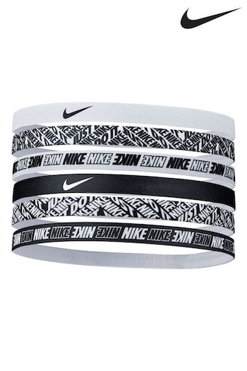 Nike White Printed Headbands 6Pk (U20356) | £20