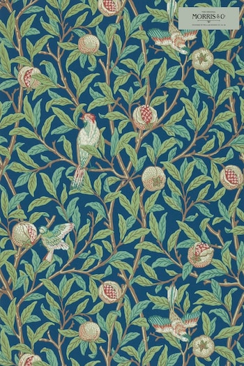 Morris & Co. Blue Bird Pomegranate Wallpaper Wallpaper (U20396) | £126