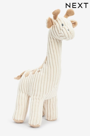 Cream/Beige Giraffe Baby Corded Toy (U20929) | £16
