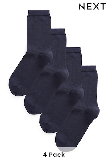 Navy Blue Modal Ankle Socks 4 Pack (U22035) | £9
