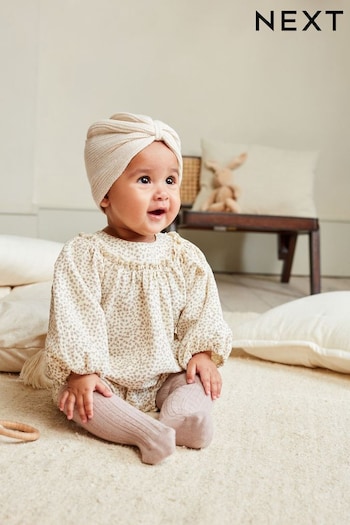 Cream Baby Woven Bloomer Romper with Tight Set (0mths-3yrs) (U22066) | £19 - £21