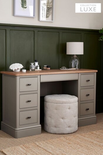 Truffle Hampton Painted Oak Collection Luxe Storage Console Dressing Table (U22109) | £875