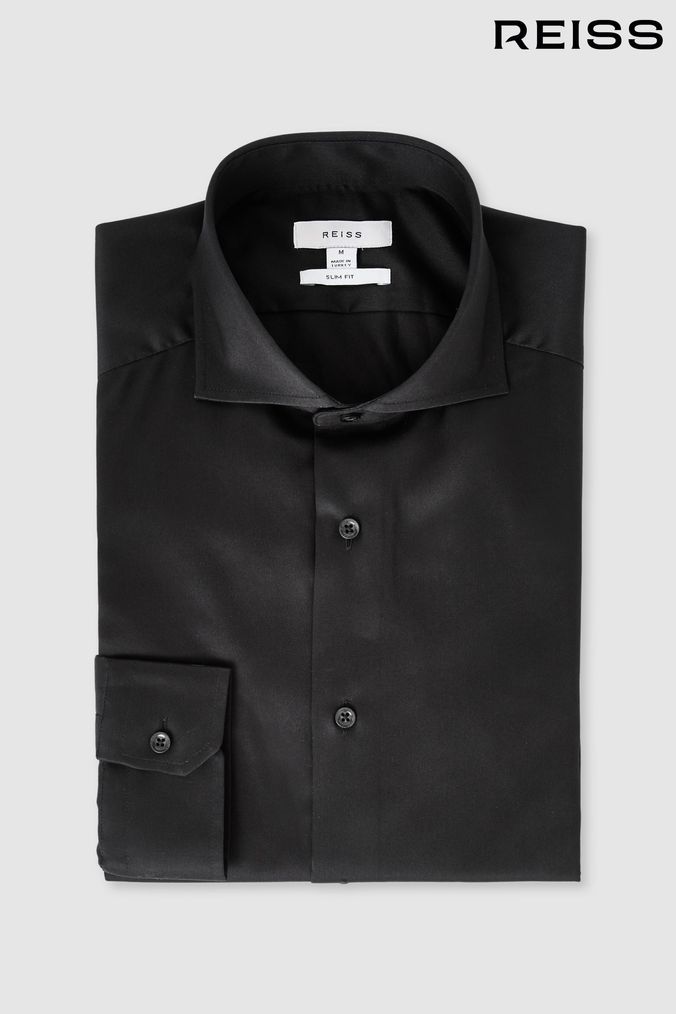 Buy Men s Black Partywear Shirts Online Next UK