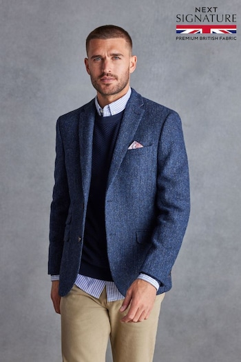 Blue Signature Harris Tweed British Wool Blazer (U22650) | £229