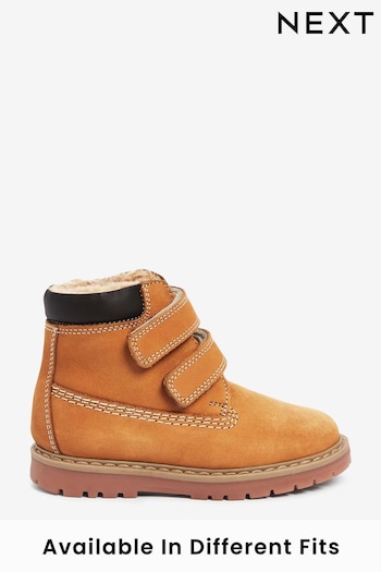 Honey Gold Wide Fit (G) Leather Thermal Thinsulate Lined Touch Fastening Work Boots (U22654) | £32 - £38