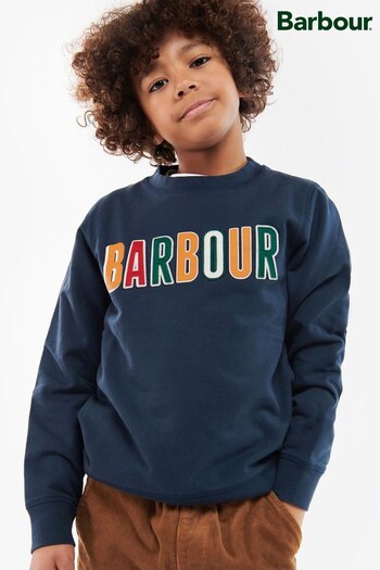 Barbour® Blue Alfie Boys Crew Sweatshirt (U22877) | £37 - £40