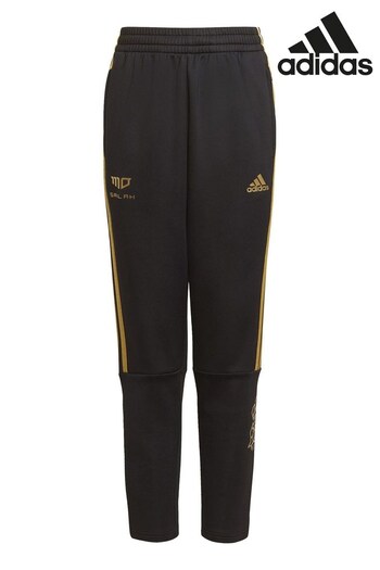 adidas Black Mo Salah 3-Stripes Junior Joggers (U22996) | £38