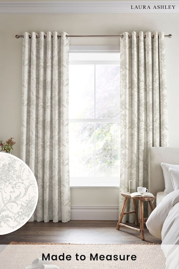 Laura Ashley Dove Grey Tuileries Made To Measure Curtains (U23331) | £91