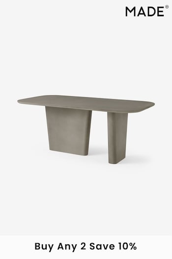 MADE.COM Grey Stone Mozelo Rectangular 4 to 6 Seater Dining Table (U23340) | £999