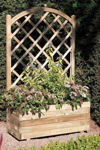 Rowlinson Natural Garden Rectangular Planter With Lattice (U23817) | £140
