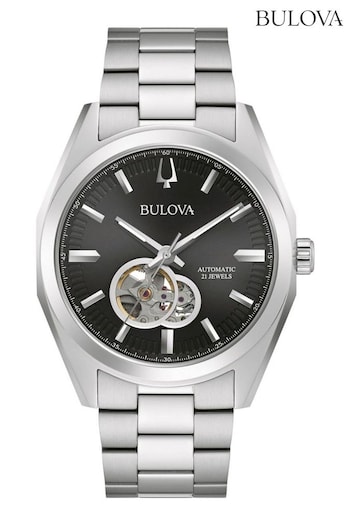 Bulova Gents Silver Tone Classic Surveyor Watch (U23866) | £299
