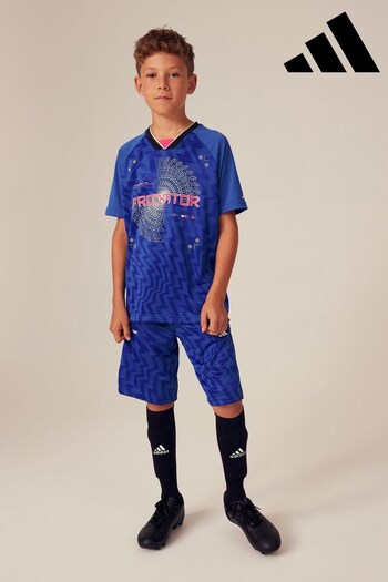 adidas Blue Football-Inspired Junior Predator Jersey (U24090) | £23