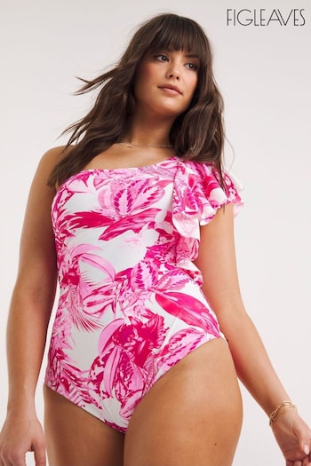 Figleaves Pink Fiji One Shoulder Swimsuit (U24112) | £45