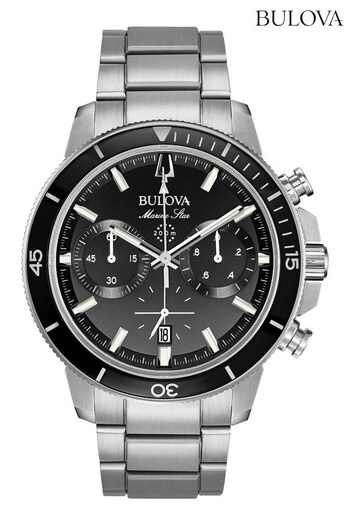Bulova Gents Silver Tone Marine Star Watch (U24206) | £369
