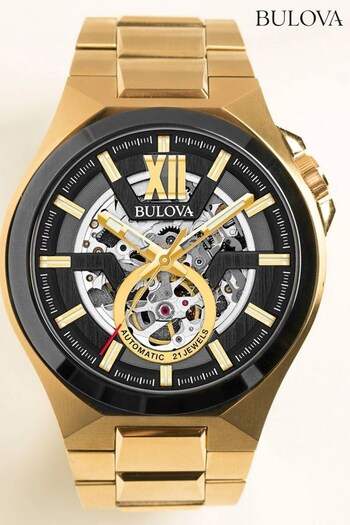Bulova Gents Gold Tone Automatic Watch (U24207) | £429