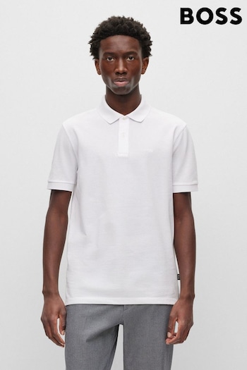 BOSS White Pallas Polo Shirt (U24484) | £89