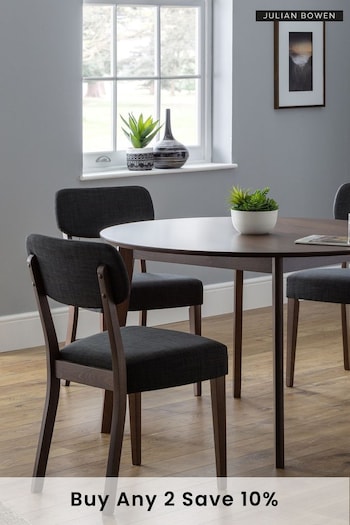 Julian Bowen Brown Farringdon Dining Table And 4 Chairs Set (U25244) | £480