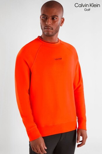 Calvin Klein Golf Orange Rendell Crewneck Sweater (U25895) | £60