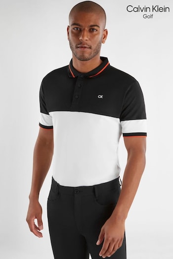Calvin Klein Golf Marshall White Polo Shirt (U25898) | £50