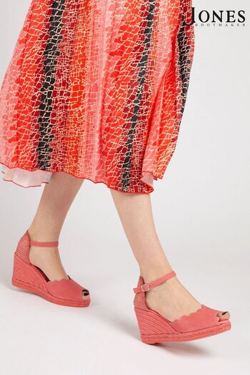 Jones Bootmaker Red Alejandra Espadrille Wedge Sandals (U25932) | £89