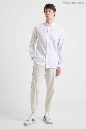 French Connection Linen 55 White Shirt (U26131) | £40