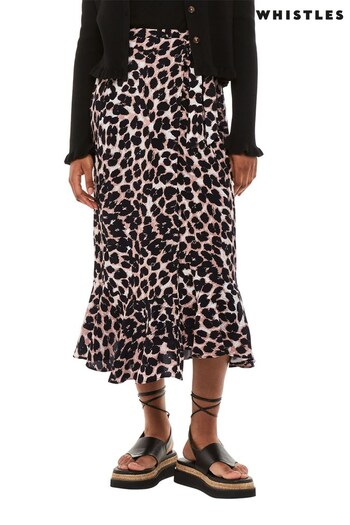 Whistles Animal Leopard Spot Wrap Skirt (U26176) | £99